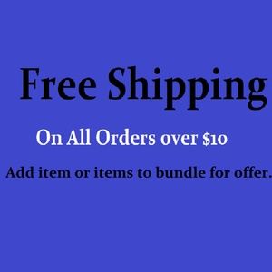 All orders over $10 on Set, Sale, or Bundle Price